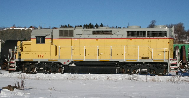 CIC 112 (future NBSR 2612) outside the Island Yard shops in Saint John, NB. Photo by Bob Boudreau, used with permission.