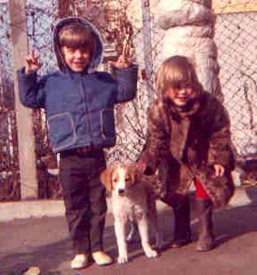 Angela and I with our dog